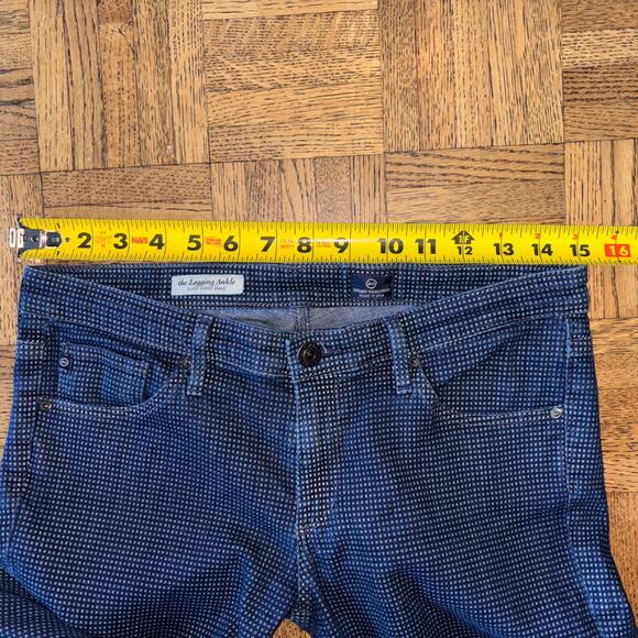 AG Adriano Goldschmied Ankle Super Skinny Jeans Women's Size 29R Blue Polka Dot - Picture 7 of 9
